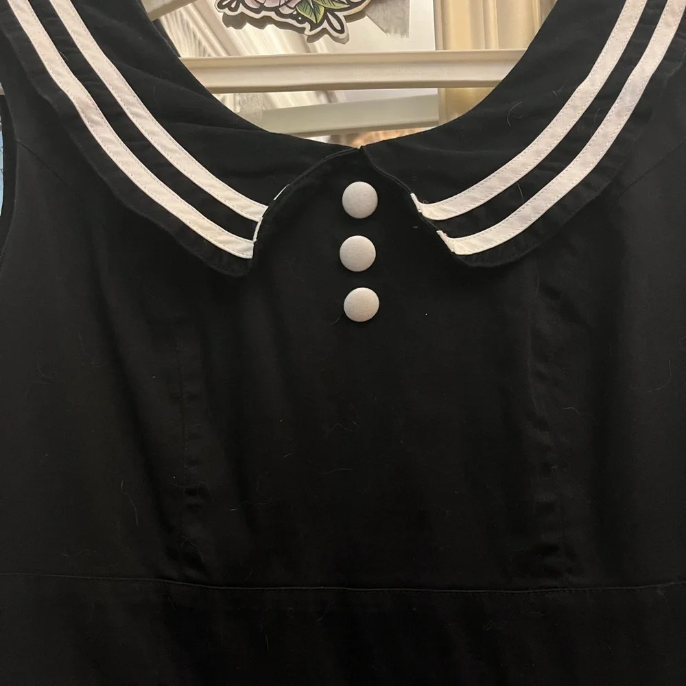 Hell Bunny Vixen Black & White Sailor Mini Dress 🖤 SZ XL

Description - Picture 4 of 5